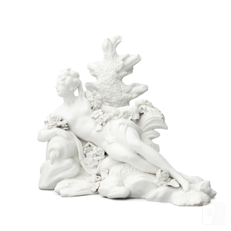 A Vincennes white figure of a Naiad or "Baigneuse avec urne", circa 1750 - 图9